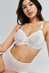 Konara Recycled-Lace Fuller-Cup Underwired Bra - Glacier White