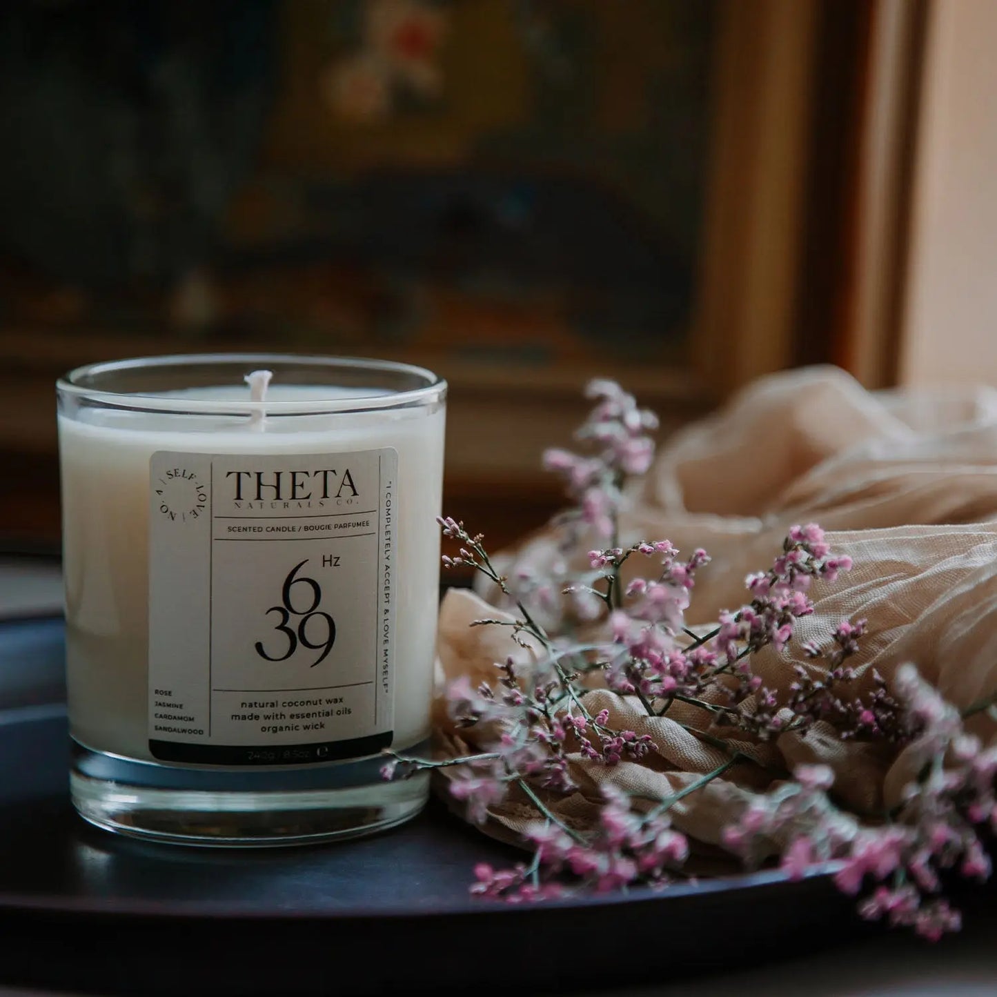 639Hz Self-Love Candle - Heart Chakra Theta Naturals Co