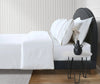 800 Thread Count Egyptian Cotton Duke of Bliss LUXE Bedding Set - Brilliant White with Simply Taupe Accent Bedding Envy