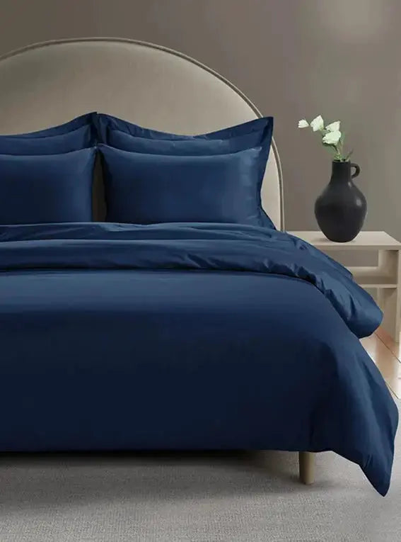 800 Thread Count Egyptian Cotton Grand Splendour Lux Buttery Smooth - Navy Peony Bedding Set Bedding Envy