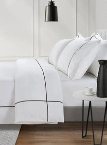  800 Thread Count Egyptian Cotton Kensington Lux Buttery Smooth Duvet Cover - Jet Black Bedding Set Bedding Envy