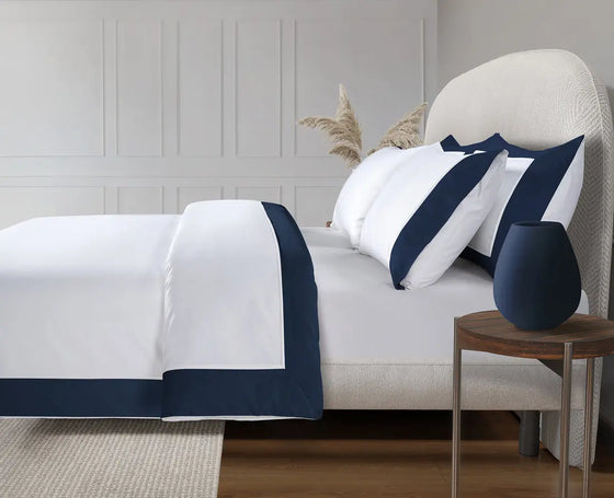 800 Thread Count Egyptian Cotton Windsor LUXE Bedding Set - Navy Bedding Envy