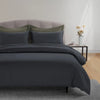 800 Thread Count Grand Splendour LUXE - Graphite Grey with Sage Green Bedding Set Bedding Envy