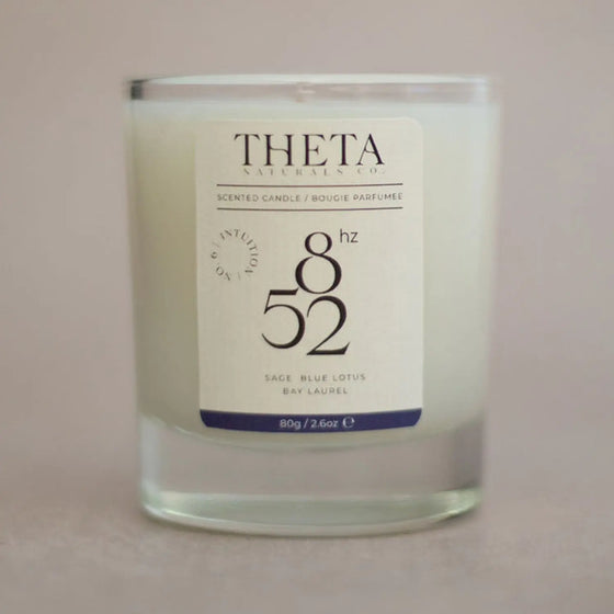 852Hz Intuition Candle - Third-Eye Chakra Theta Naturals Co