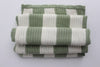 Organic Green/White Ivory Knitted Bamboo Pram Blanket