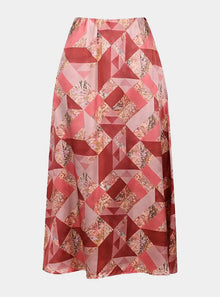  AHB Atelier Women's Liberty Silk Eastern Patchwork Maxi Godet Skirt Coco & Wolf