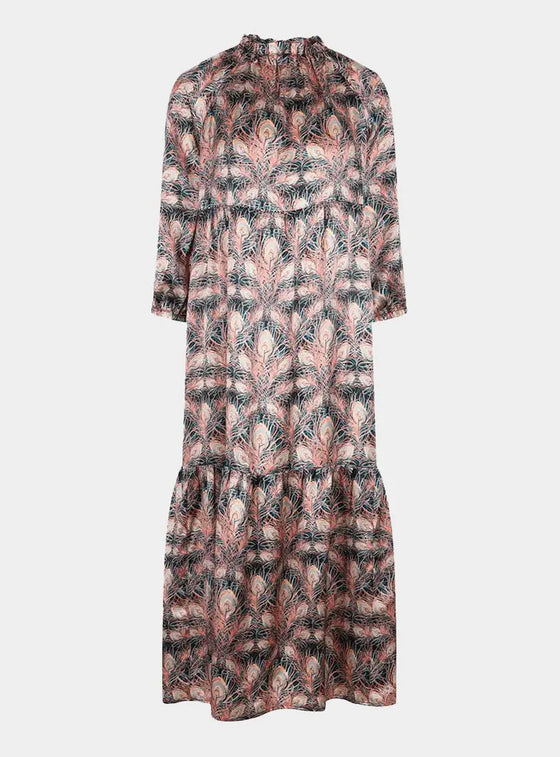 AHB Atelier Women's Liberty Silk Juno Feather Raglan Sleeve Dress Coco & Wolf