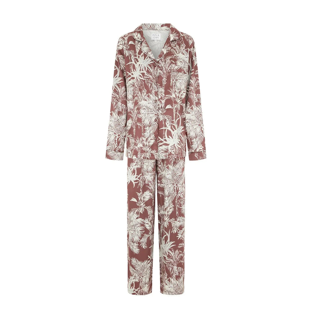 ANNABEL Pyjamas in HARIMAU PALM Pour Gaia Atelier