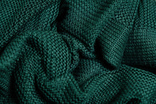  Large Organic Knitted Forest Green Bamboo Blanket