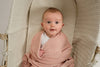 Large Blush Pink Knitted Bamboo Blanket