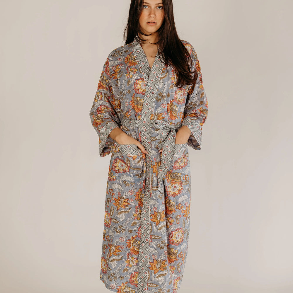 Aarti Block Printed Cotton Robe Naree Clothing