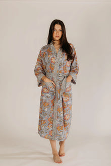  Aarti Block Printed Cotton Robe Naree Clothing