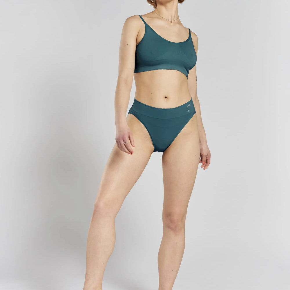 Acacia Seamless Stretch-Bamboo Bralette - Seabed Blue Peachaus