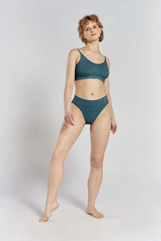 Acacia Seamless Stretch-Bamboo Bralette - Seabed Blue Peachaus