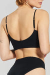 Acacia Seamless Stretch-Bamboo Bralette - Volcanic Black Peachaus