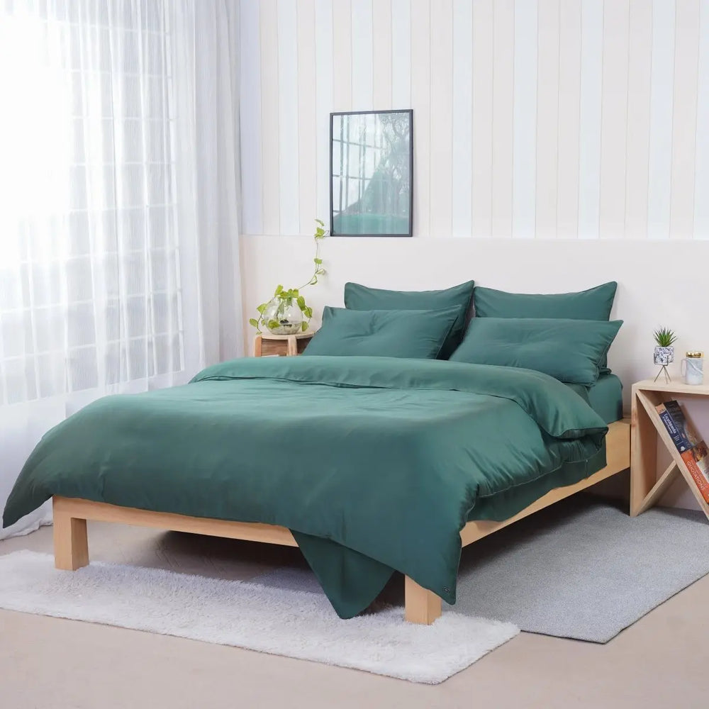 Ackly Bamboo - Royal Green Bedding Sheet Story