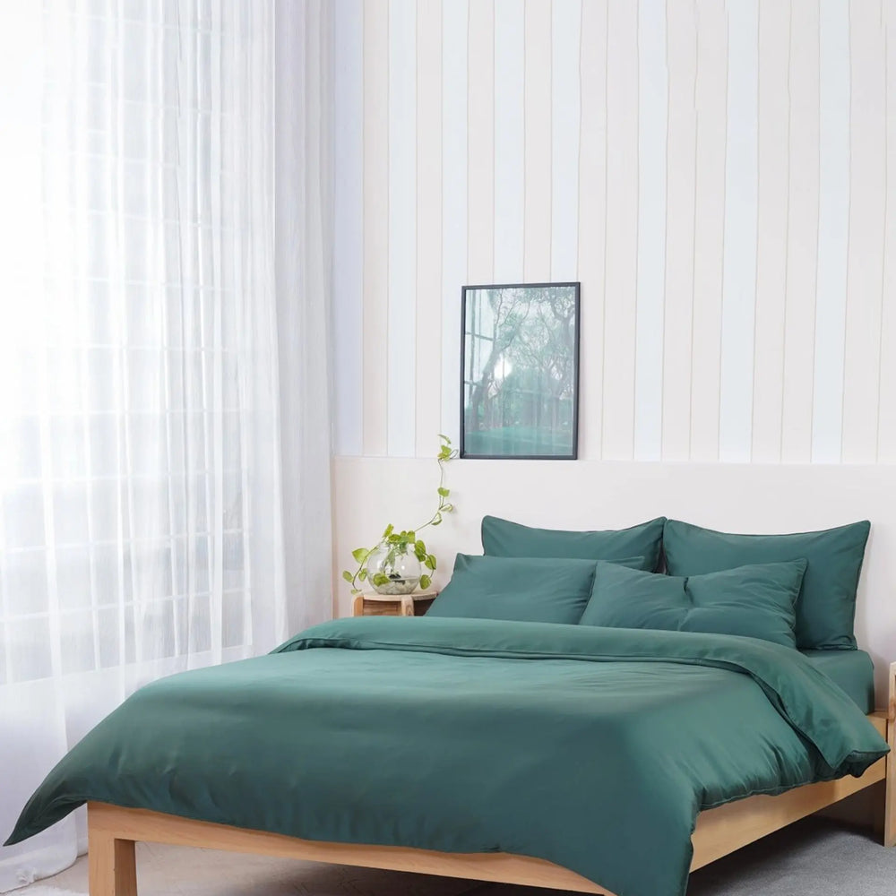 Ackly Bamboo - Royal Green Duvet Cover Sheet Story