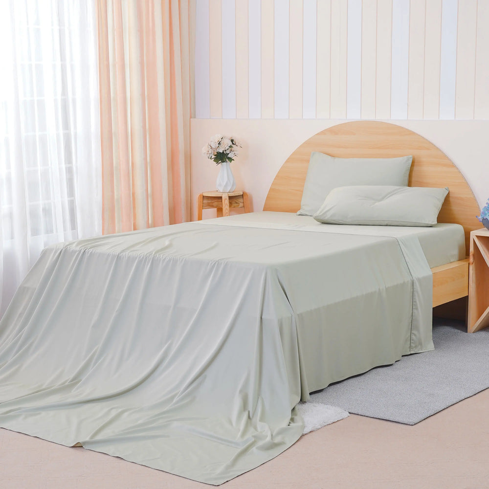 Ackly Bamboo - Sage Flat Sheet Sheet Story