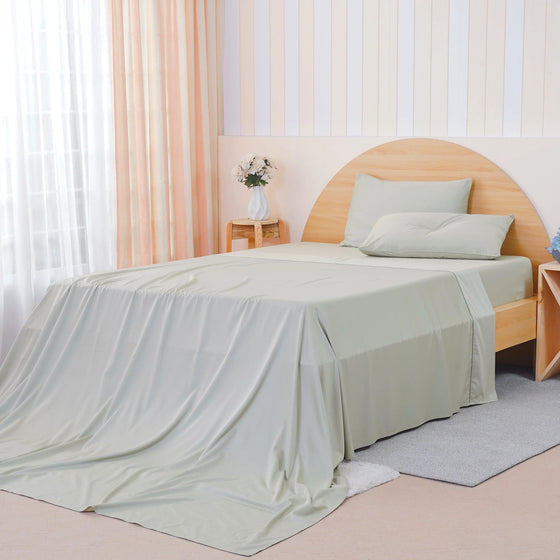 Ackly Bamboo - Sage Flat Sheet Sheet Story