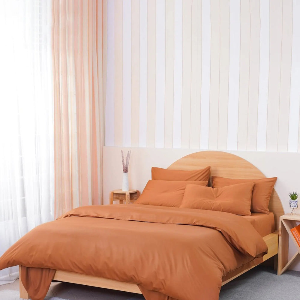 Ackly Bamboo - Terracotta Bedding Sheet Story