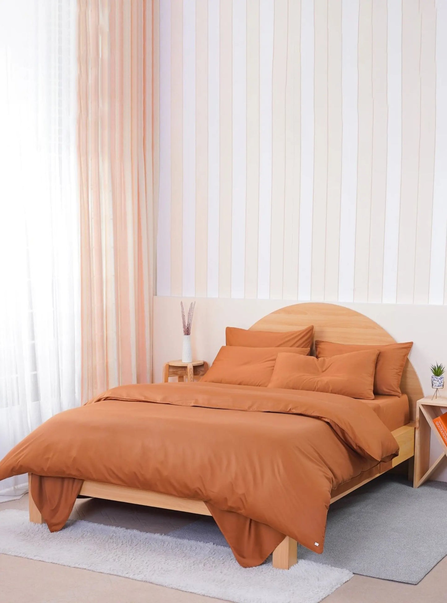 Ackly Bamboo - Terracotta Bedding Sheet Story