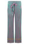 Amelie Flamingo Stripe Girls Silk Pyjama Set Sleepy Wilson