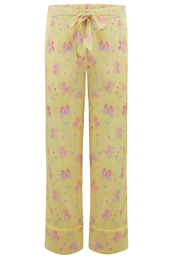 Amelie Lemonade Butterfly Girls Silk Pyjama Set Sleepy Wilson