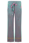 Amelie Flamingo Stripe Girls Silk Pyjama Set