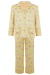 Amelie Lemonade Butterfly Girls Silk Pyjama Set