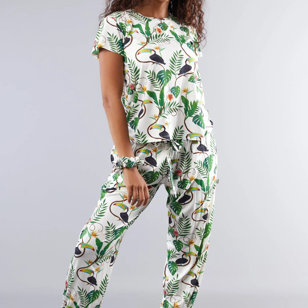 Angel Toucan T-Shirt Pyjama Trouser Set Cosy Collective