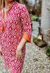 Anika Pink and Orange Kaftan Naree Clothing