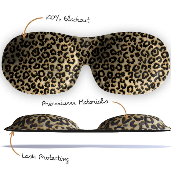 Animal Print Contoured 3D Blackout Sleep Mask SMUG