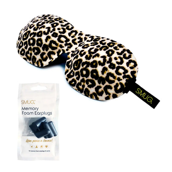 Animal Print Contoured 3D Blackout Sleep Mask SMUG