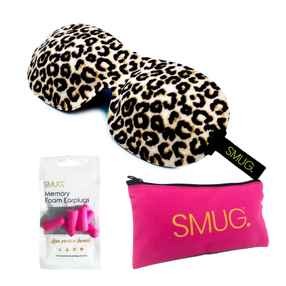 Animal Print Contoured 3D Blackout Sleep Mask SMUG