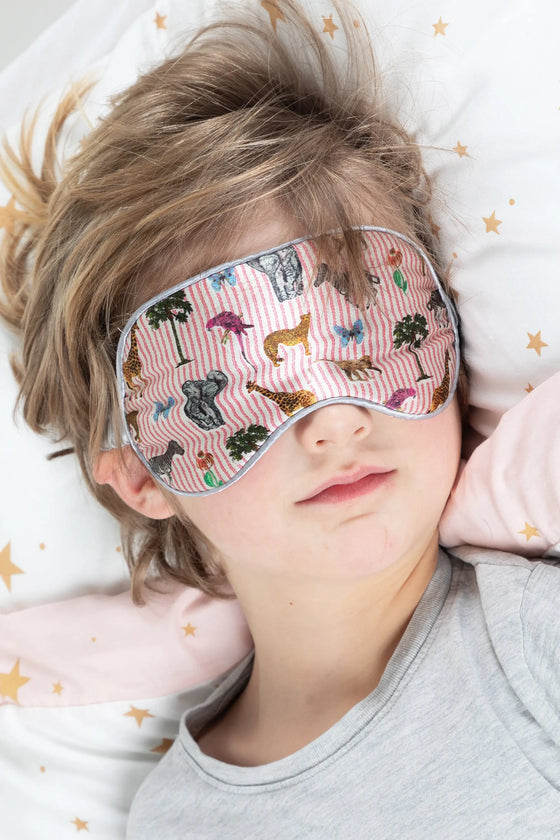 Animals Silk Eye Mask for Kids Jessica Russell Flint