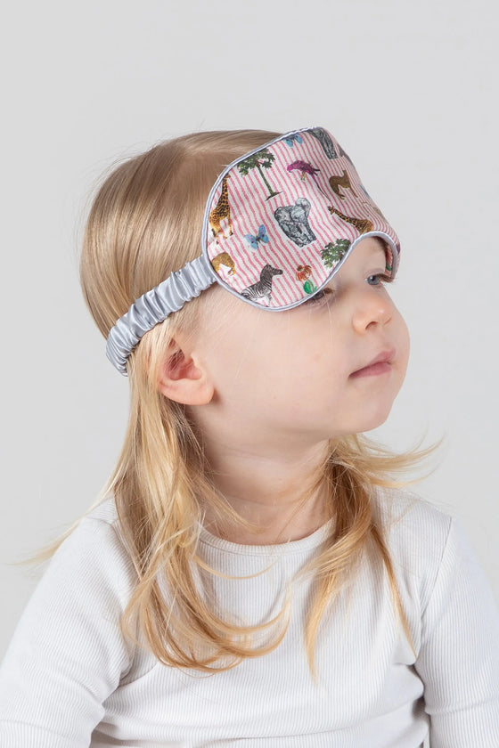 Animals Silk Eye Mask for Kids Jessica Russell Flint