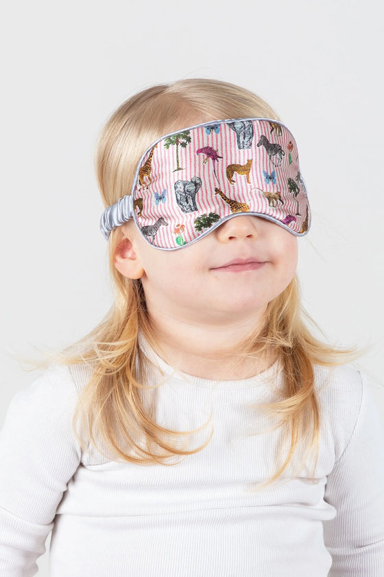 Animals Silk Eye Mask for Kids Jessica Russell Flint