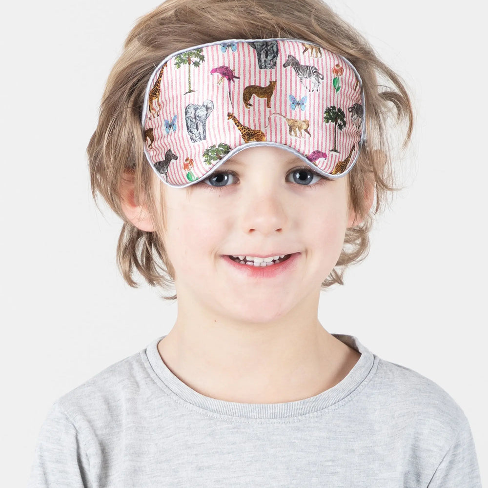 Animals Silk Eye Mask for Kids Jessica Russell Flint