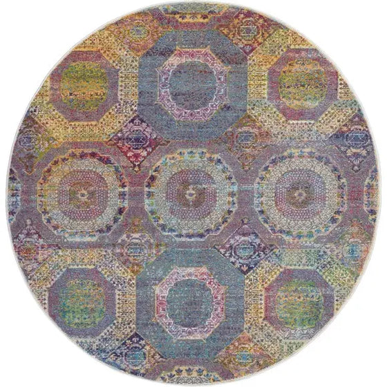 Ankara Global 5 Round Rug Dunelm