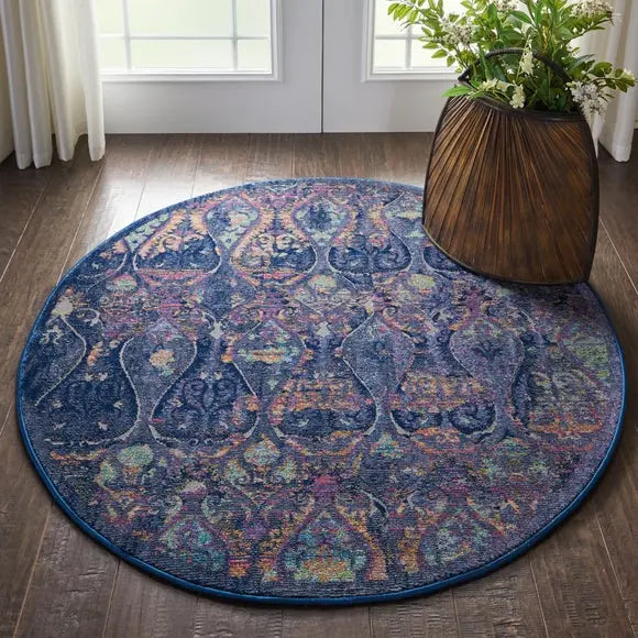 Ankara Global 8 Round Rug Dunelm