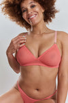 Anthelia Recycled-Tulle Soft Bralette - Canyon Peach Peachaus