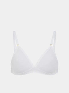  Anthelia Recycled-Tulle Soft Bralette - Glacier White Peachaus