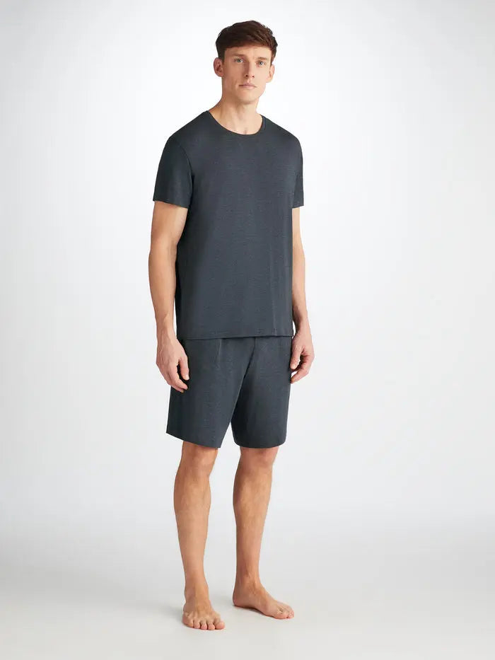 Anthracite Basel Micro Modal Stretch Men's Lounge Shorts Derek Rose