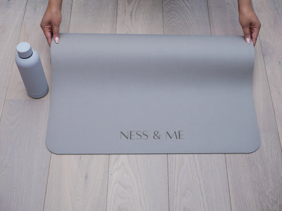 Anti-Slip Yoga Mat 4mm - Milk Tea (+ Free Carry Strap) NESS & ME