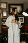 Anushka Blue Embroidered Robe Naree Clothing