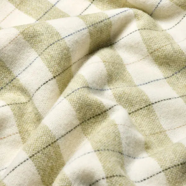 Apple Checked Stripe Wool Blanket Piglet