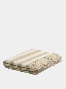  Apple Checked Stripe Wool Blanket Piglet