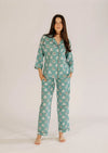 Aqua Chai Print Pyjamas Naree Clothing