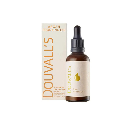 Argan Bronzing Oil 50ml | Natural and Organic Moisturising Bronzer for a Healthy Glow Douvalls Beauty