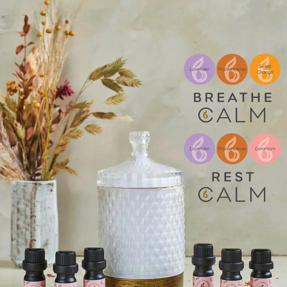 Aroma Diffuser With Breathe and Rest Calm Oil Sets bcalm